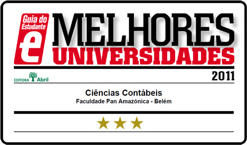 Faculdade Pan Amazônica foi/foram estrelado(s) na avaliação de cursos superiores realizada pelo Guia do Estudante